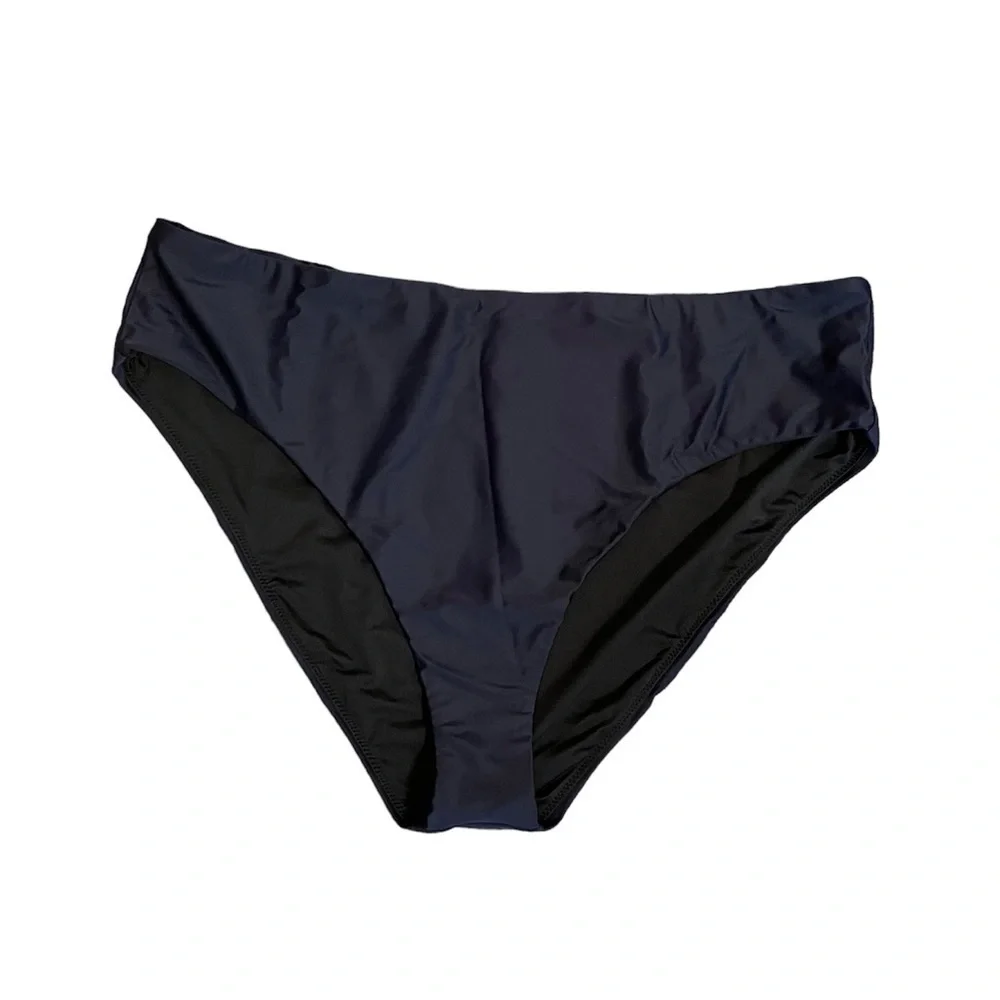 J.Crew High Rise Bikini Bottom Navy Blue Size 3X